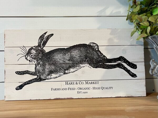 Wooden Hare Sign