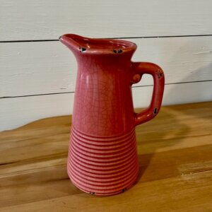 Pink Earthenware Pitcher