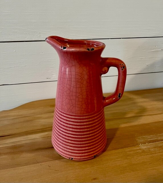 Pink Earthenware Pitcher