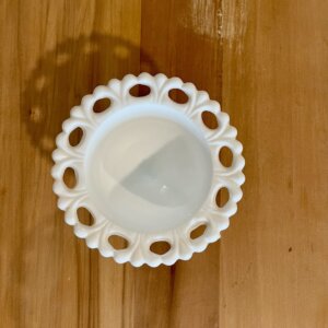 vintage Milk Glass Small Pedestal Bowl