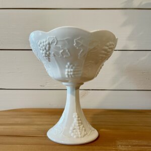 Vintage Milk Glass Pedestal Bowel