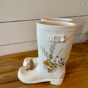 White Rain Boot with Sunflower